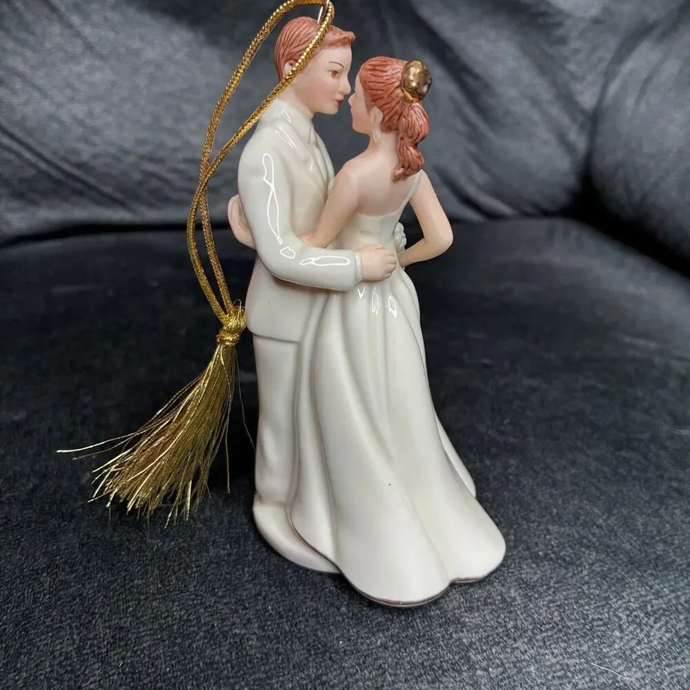 Lenox 2015 Annual Always & Forever Bride & Groom Porcelain Ornament Cake Topper
